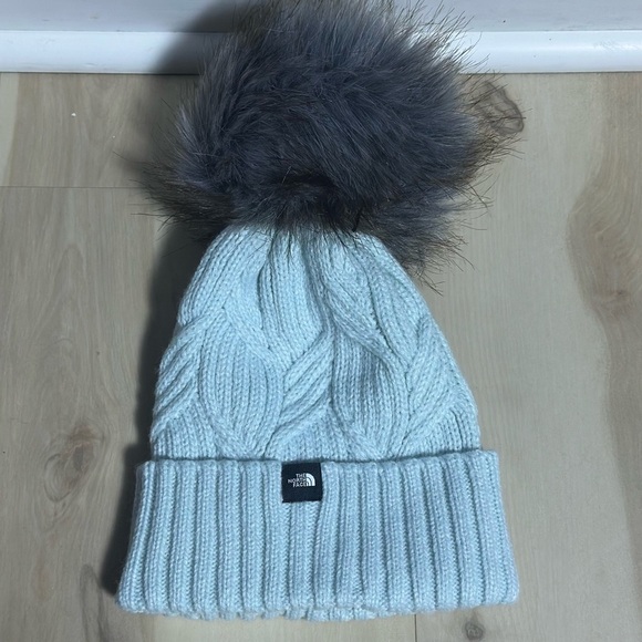 The North Face Other - THE NORTH FACE CABLE MINNA YOUTH JUNIOR BEANIE WINDMILL BLUE HAT ONE SIZE
